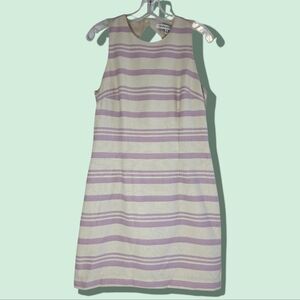 Cupcakes & Cashmere Lavender and Cream Striped Mini Dress Size 6